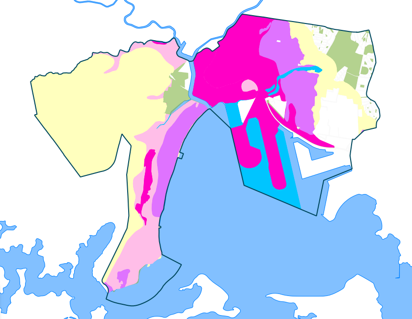 Physical Constraints to Development Within Bayside