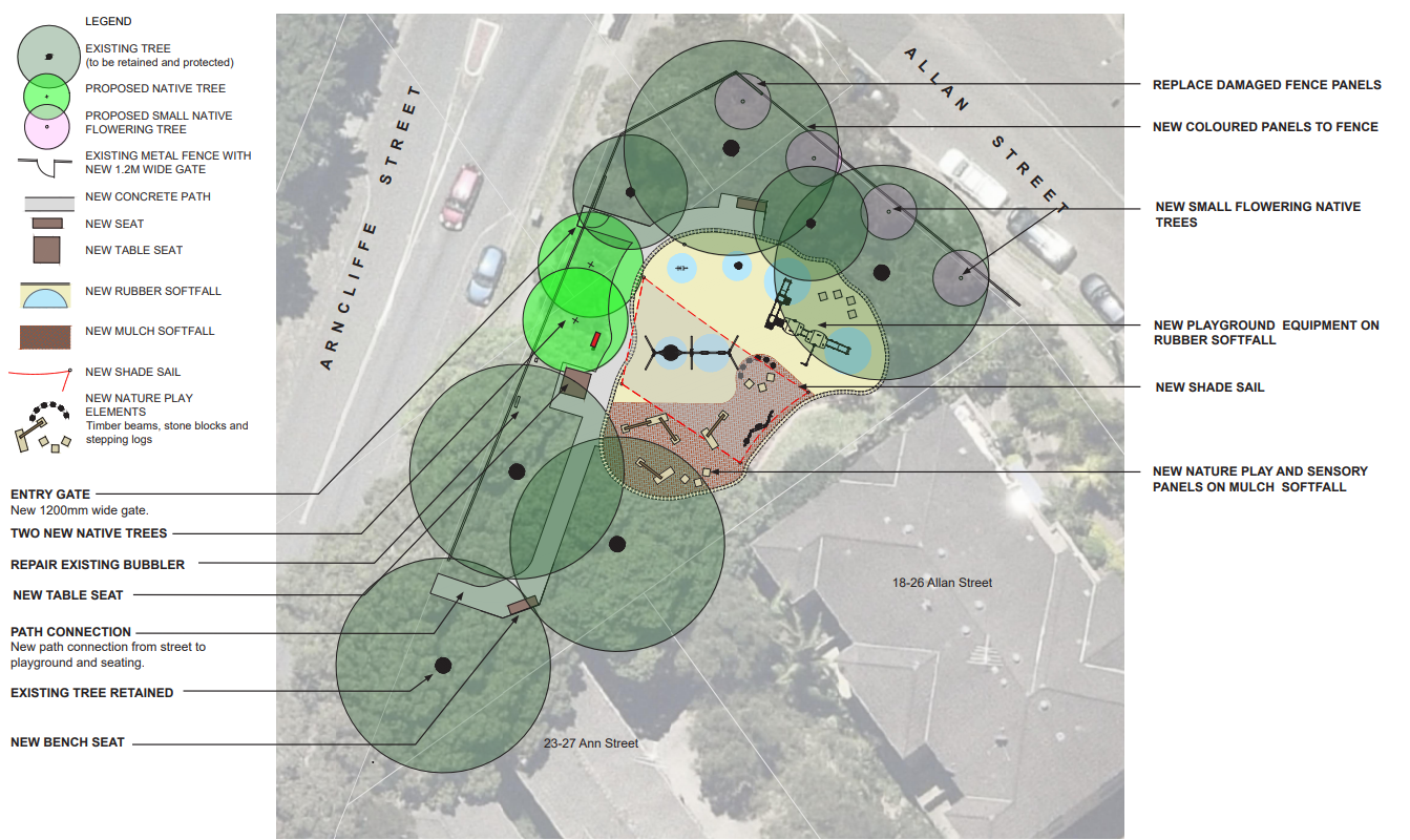 construction plan showing changes to empress