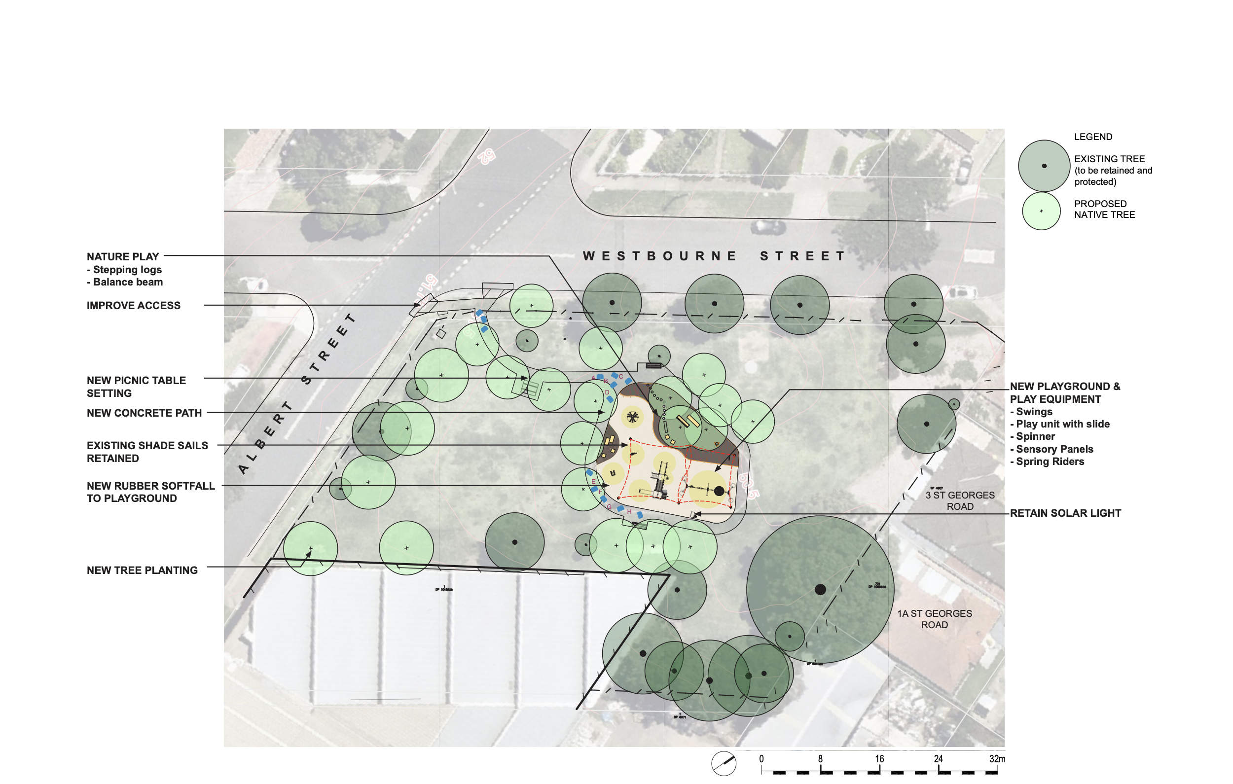 Image of concept plan for Patricia Carlon Reserve Bexley 