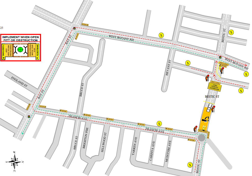image showing map of roadworks