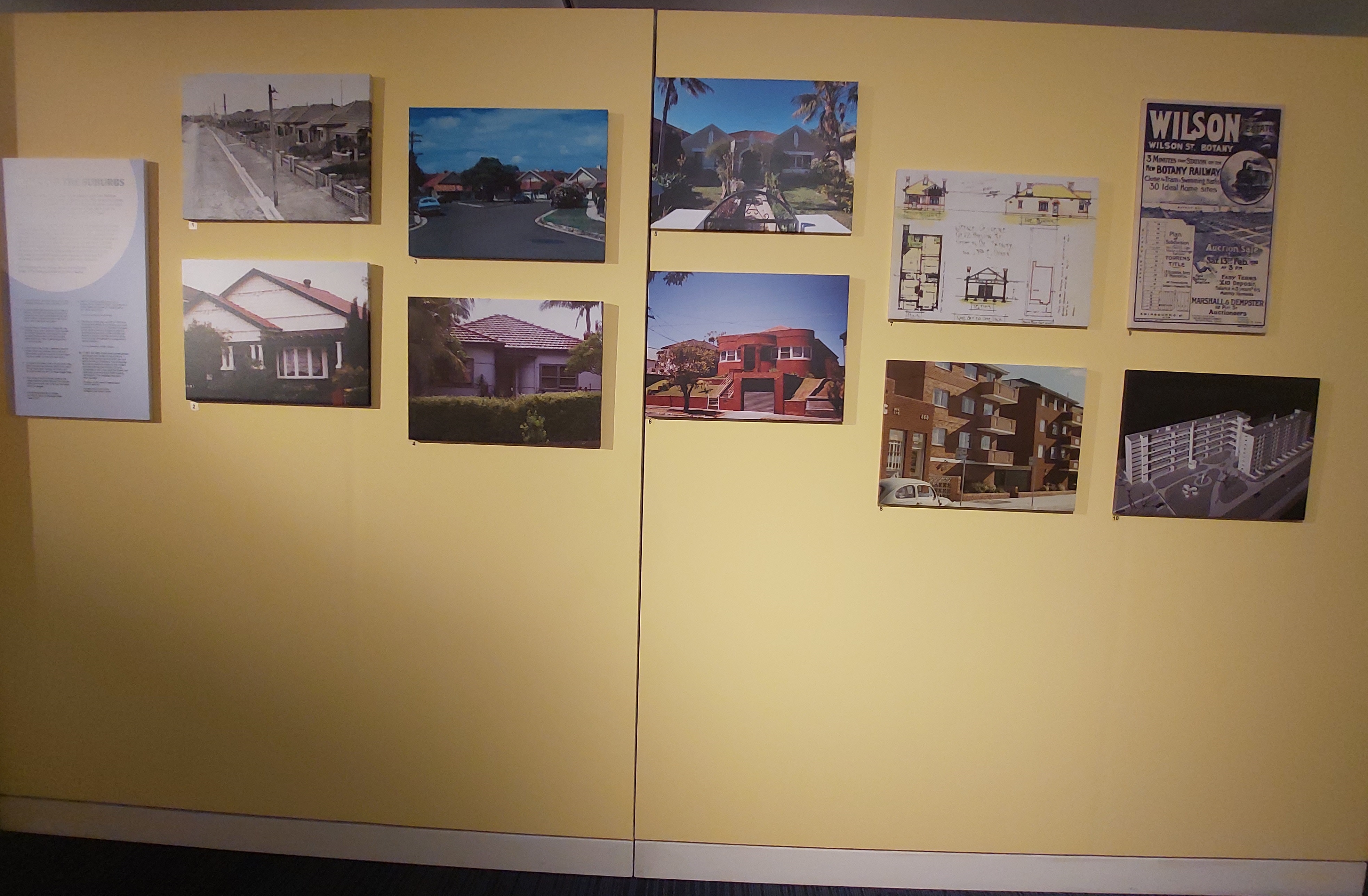 image showing photos of houses at the exhibition