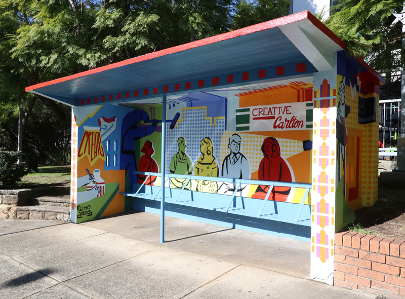 Carlton Bus Shelter Mural
