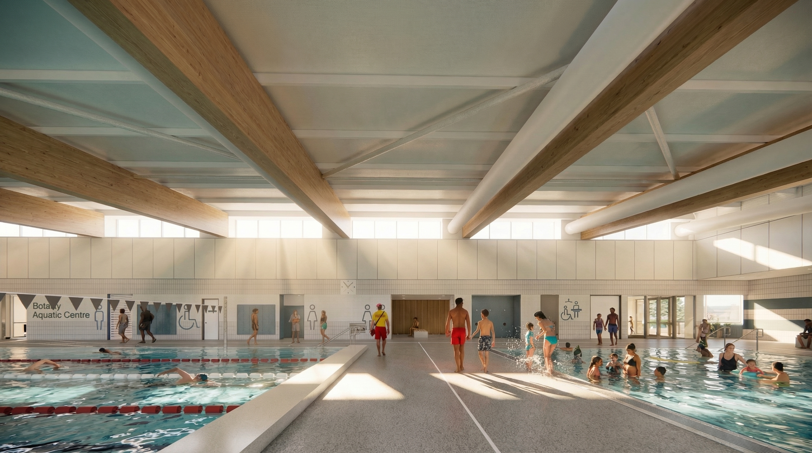 Botany Aquatic Centre Redevelopment render