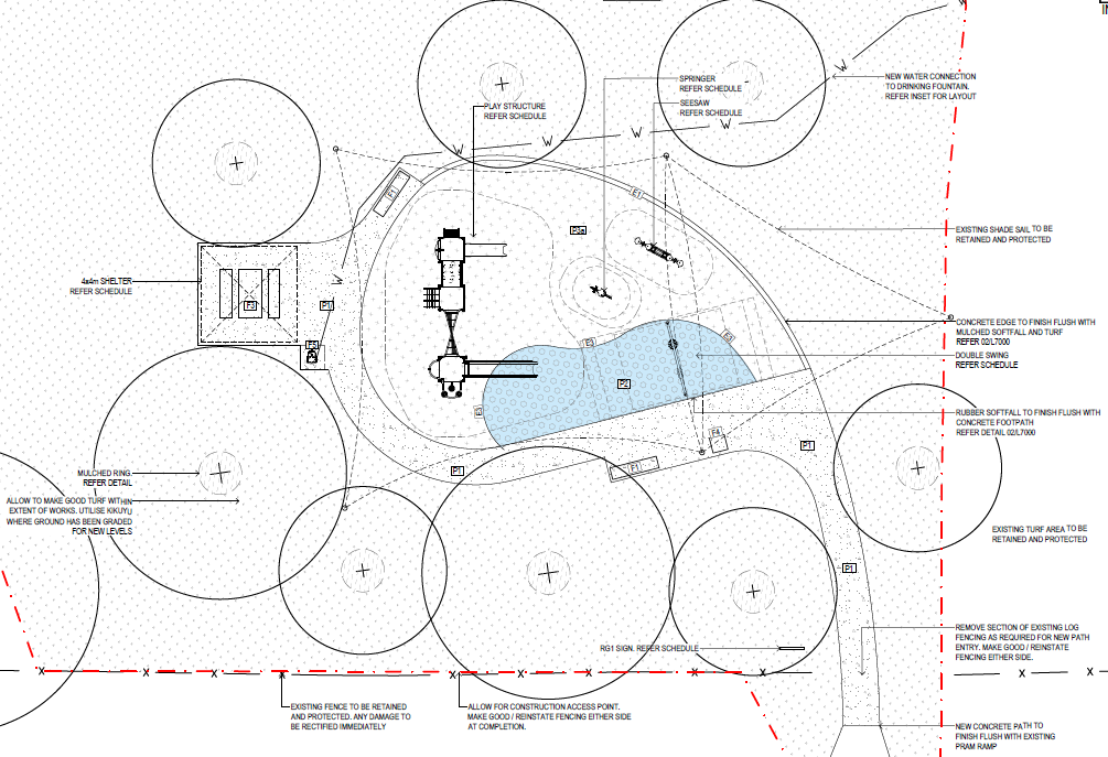 Bona Park playground - site plan