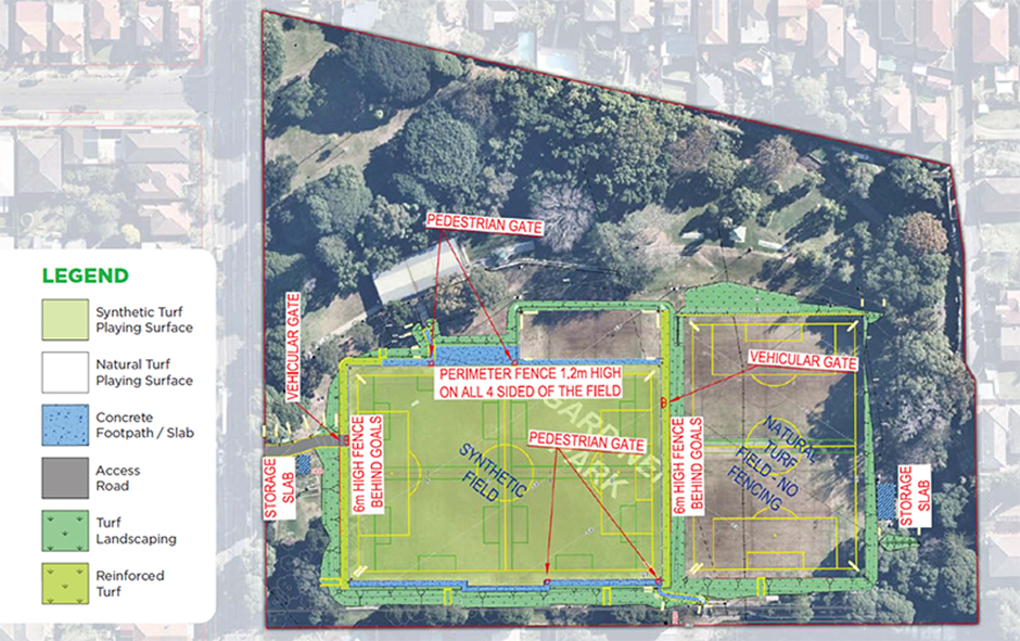 Gardiner Park - site plan